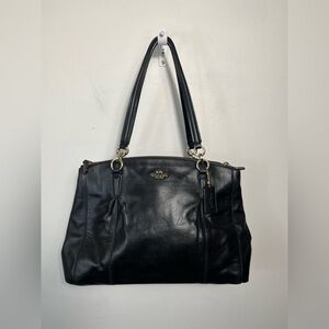 Coach Christie Carryall Leather Purse ~Black
